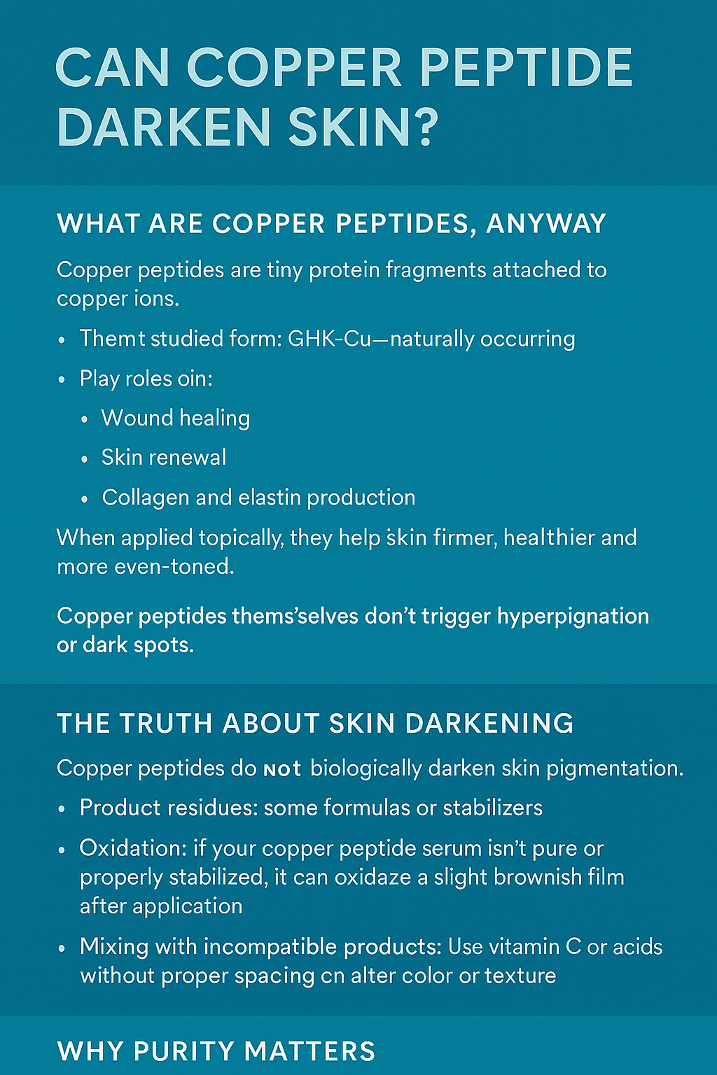 Can Copper Peptide Darken Skin?